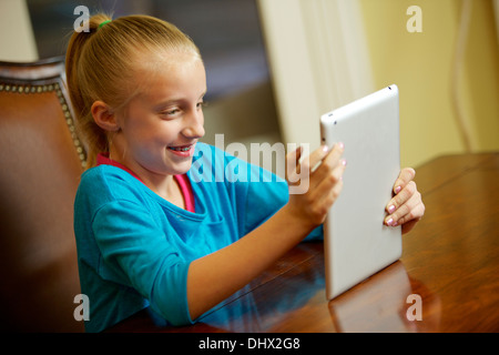 Kids using technology Stock Photo