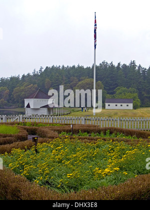 English Camp of the Pig War,San Juan Island,Washington State Stock Photo