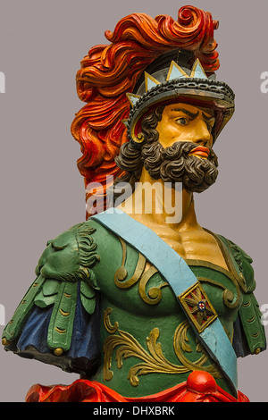 Figurehead From HMS Ajax Greenwich UK Stock Photo