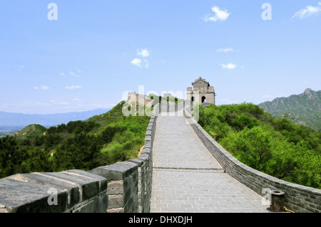 on the Great Wall of China Stock Photo