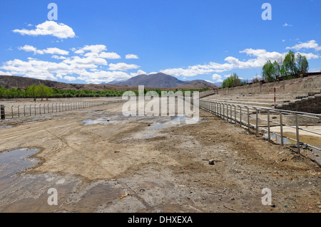 Racecourse in Gyantse Tibet Stock Photo