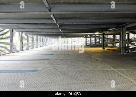 Parking spaces in the parking garage Stock Photo