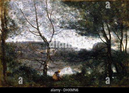 Ville - d'Avray - by Camille Corot, 1870 Stock Photo