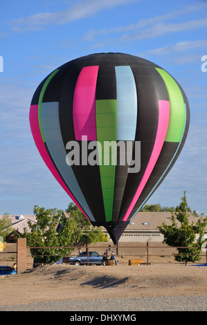 The Albuquerque International Balloon Fiesta in Albuquerque, New Mexico, USA - balloons landing all over town