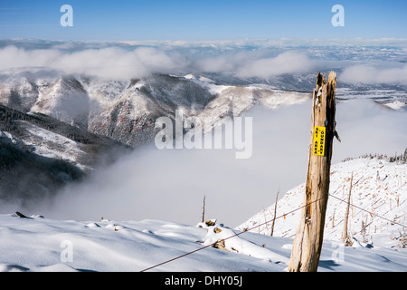 Ski Area Boundary Stock Photo