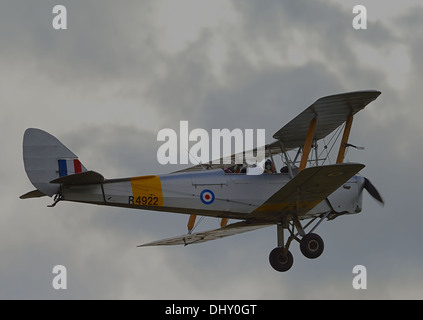 Tiger Moth, vintage RAF WW1 biplane.Duxford air show ,September 2013. Stock Photo