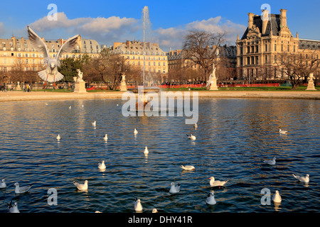 Grand Bassin Octagonal, Tuileries Garden, Paris, France Stock Photo