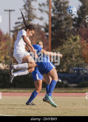 Turlock, CA, USA. 16th Nov, 2013. CSU Stanislaus Karenee Demery(6) sits ...