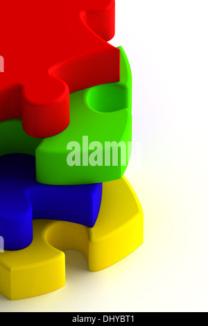 Colorful puzzles Stock Photo