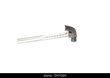 Closeup Hammer on white background. Stock Photo