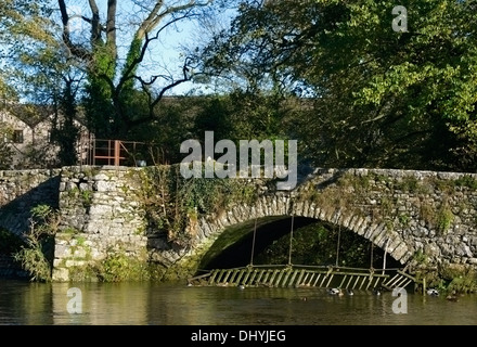 The River Bela and the Old Bridge. Milnthorpe, Cumbria, England, United Kingdom, Europe. Stock Photo