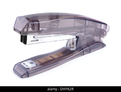 Transparent stapler on a white background Stock Photo