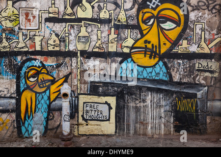Urban art in Florentin, Tel Aviv, Israel Stock Photo