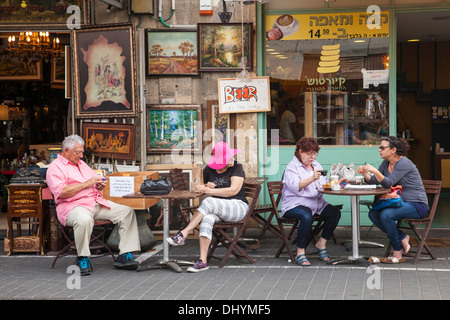 Jaffa coffee shop, Tel Aviv, Israel Stock Photo