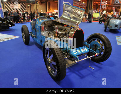 Birmingham, UK. 16th Nov, 2013. Classic and vintage cars on display at Lancaster Insurance NEC Classic Car Show in Birmingham. Bugatti Credit:  Matthew Richardson/Alamy Live News Stock Photo