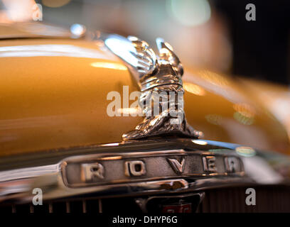 Birmingham, UK. 16th Nov, 2013. Classic and vintage cars on display at Lancaster Insurance NEC Classic Car Show in Birmingham. Rover detail Credit:  Matthew Richardson/Alamy Live News Stock Photo