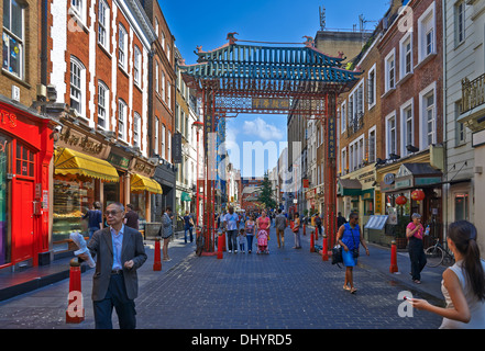 China Town London: The name Chinatown has been used at different times to describe different places in London Stock Photo
