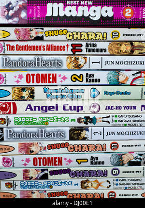 A pile of Japanese Manga books Stock Photo