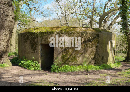 A World War two pillbox between the river Avon and the railway line ...