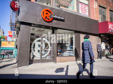 A recently renovated RadioShack concept store in the Chelsea neighborhood of New York Stock Photo