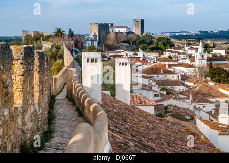 Obidos - Old fortified city in Portugal. The name Obidos probably derives from the Latin term oppidum, meaning citadel, Stock Photo