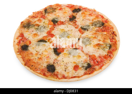 Pizza mozzarella isolated on white background Stock Photo