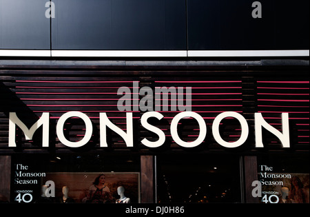 Monsoon shop front, Oxford Street, London, England, UK, Europe Stock Photo