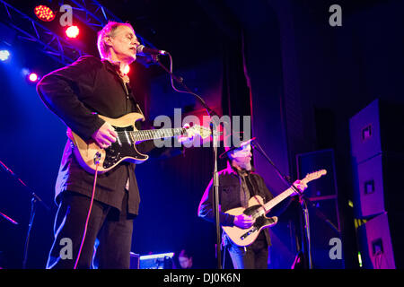 Manchester, UK. 17th November 2013. US rock band Television in concert at Manchester Academy. Tom Verlaine and Jimmy Rip