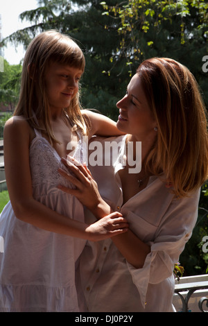 Mother, daughter and serenity Stock Photo - Alamy