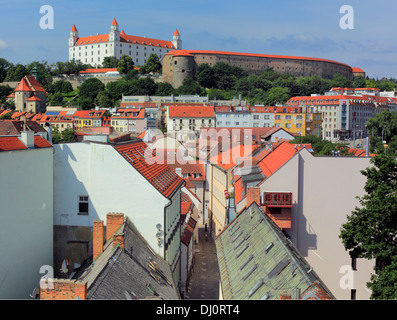 View of old town from St.Michael Gate, Bratislava, Slovakia Stock Photo