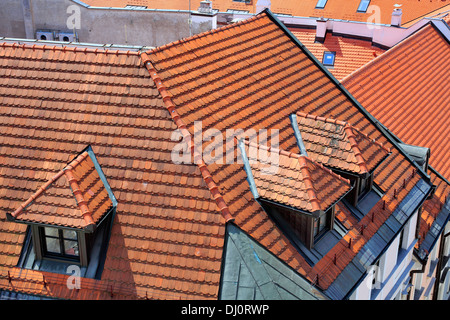 View of old town from St.Michael Gate, Bratislava, Slovakia Stock Photo