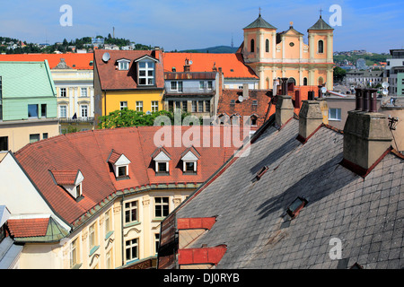 View of old town from St.Michael Gate, Bratislava, Slovakia Stock Photo