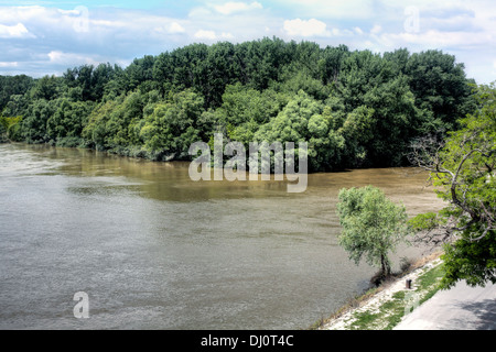 Slovakian Rivers Confluence of the Danube and the Morava rivers Stock Photo - Alamy