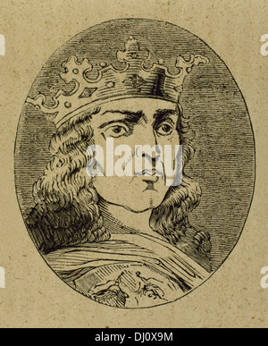 Ferdinand IV of Castile, The Summoned (1285-1312). King of Castile (1295-1312) and Leon and Galicia 1301-1312. Engraving. Stock Photo
