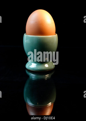 Boiled egg in an eggcup Stock Photo