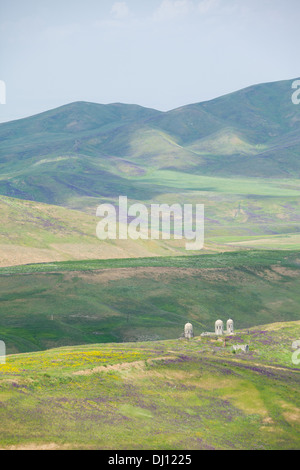 Muslim cemetery in Central Asia Stock Photo