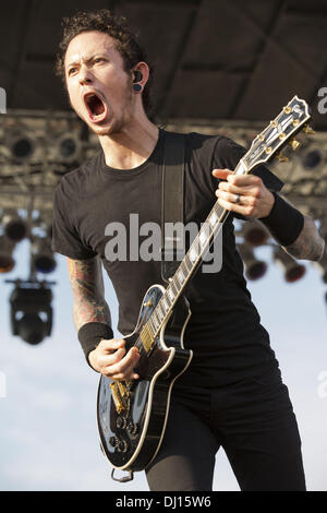 Pryor, Oklahoma, USA. 26th May, 2012. Vocalist MATT HEAFY of Trivium performs at Rocklahoma 2012 in Pryor, Oklahoma © Daniel DeSlover/ZUMAPRESS.com/Alamy Live News Stock Photo