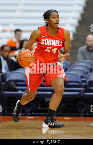 Syracuse, New York, USA. 18th Nov, 2013. November 18, 2013: Cornell Big Red forward Nia Marshall #24 drives to the basket during the first half of an NCAA Women's Basketball game between the Cornell Big Red and the Syracuse Orange at the Carrier Dome in Syracuse, New York. Rich Barnes/CSM/Alamy Live News Stock Photo