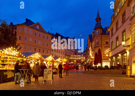 Christmas Market in Marburg, Hesse, Germany Stock Photo