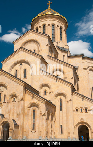 Tsminda Sameba or Holy Trinity Cathedral in Tbilisi, Georgia Stock Photo
