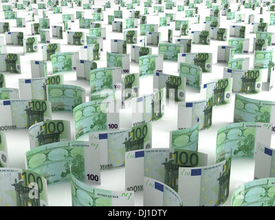 3D euro currency symbol exploding, over white background Stock Photo ...
