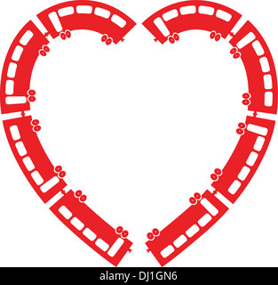 Heart Train vector illustration Stock Photo