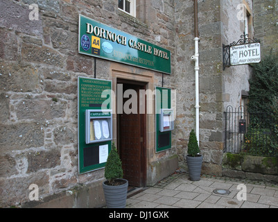 Entrance to Dornoch Castle Hotel Scotland  November 2013 Stock Photo