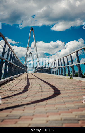 Empty footbridge Stock Photo