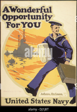Wonderful Opportunity For You. Ashore, On Leave. United States Navy, ca. 1917 - ca. 1917512440 Stock Photo