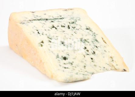 Wedge of full fat soft blue cheese Stock Photo