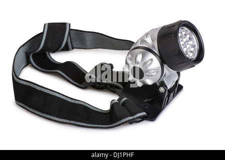 Super bright LED HeadLamp isolated on white background Stock Photo