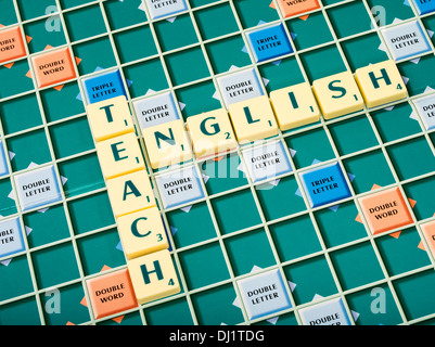 Scrabble Word Board Game by Mattel / Hasbro Stock Photo