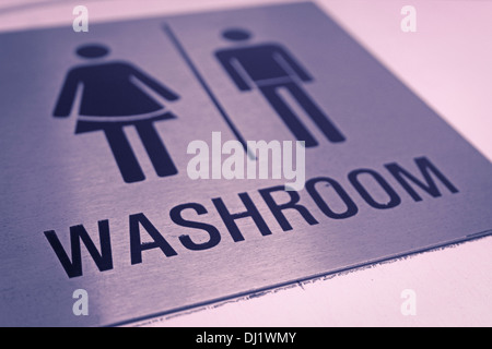 Public bathroom sign Stock Photo