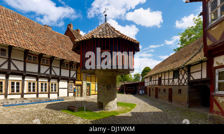 Schaefers Hof with dovecote, Osterwieck, Saxony-Anhalt, Germany Stock Photo